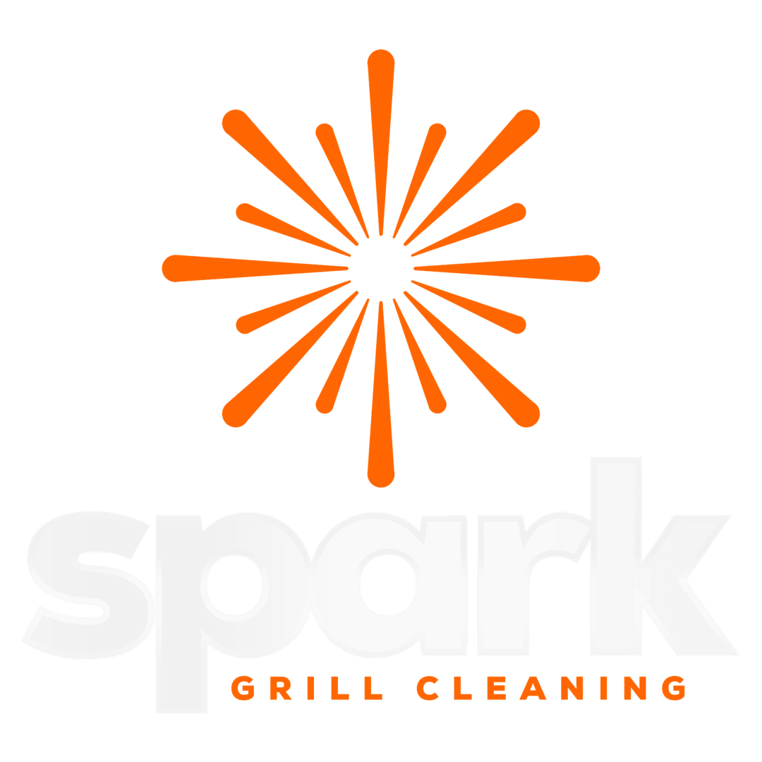 A logo of spark grill cleaning